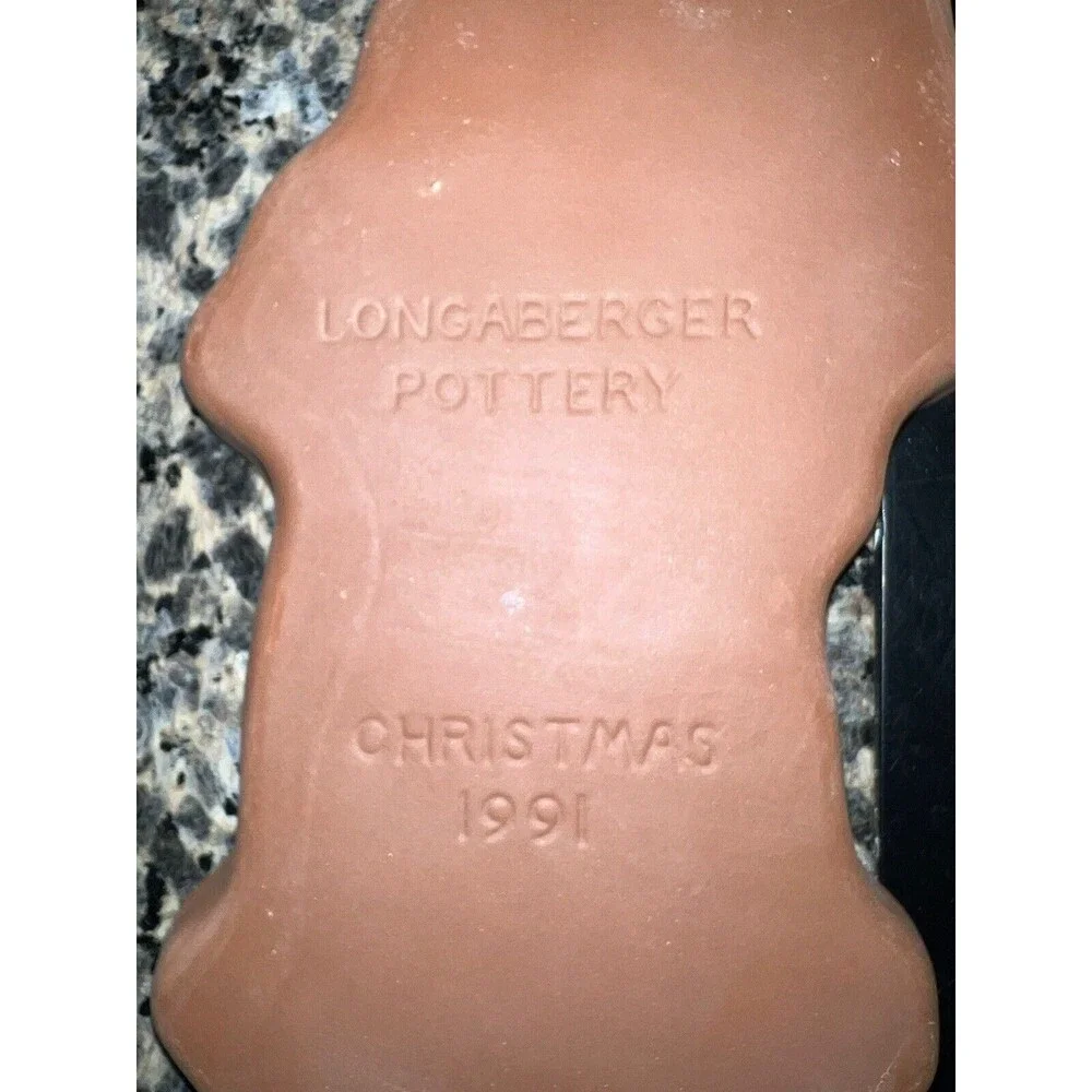 LONGABERGER COOKIE POTTERY MOLD CHRISTMAS 1991 KRISS KRINGLE VINTAGE